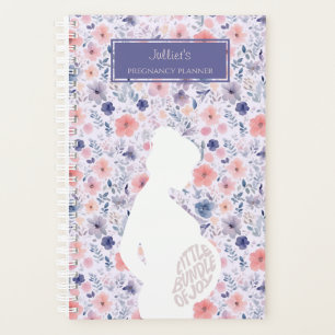 Bundle Of Joy Lavender Pink Floral Pregnancy Planner