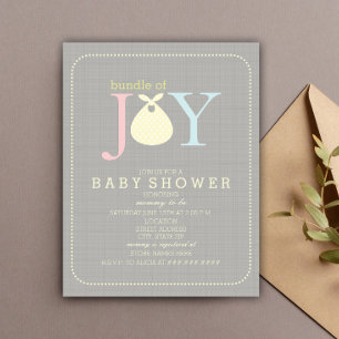 Bundle Of Joy Neutral Baby Shower Invitation