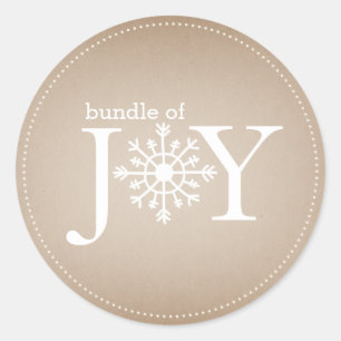 Bundle of Joy Neutral Snowflake Baby Sticker