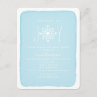Bundle Of Joy Snowflake Baby Shower - Blue