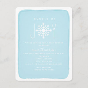 Bundle Of Joy Snowflake Baby Shower - Blue Invitation