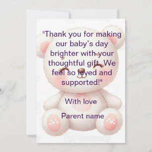 "Bundle of Thanks: The Perfect Baby Thank You Card