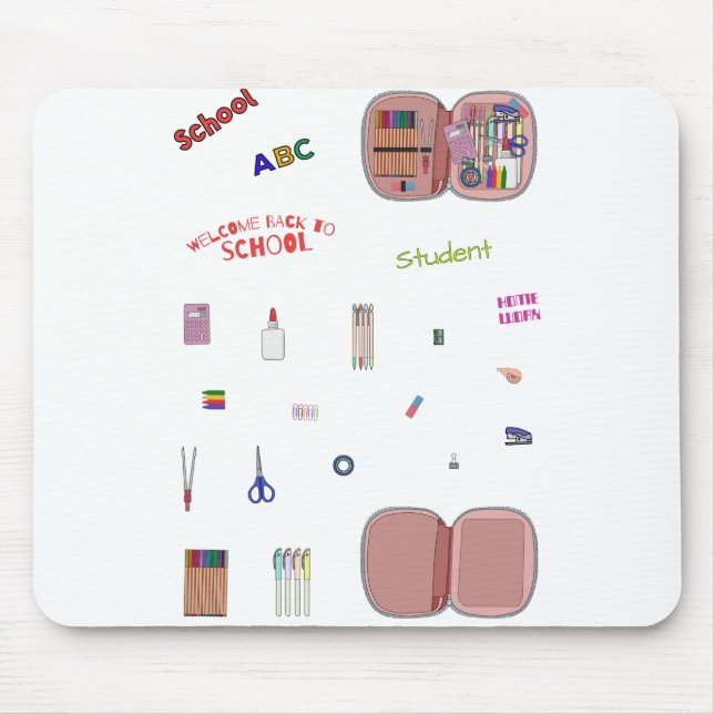 Bundle Set Pack Back to School Mouse Mat (Front)