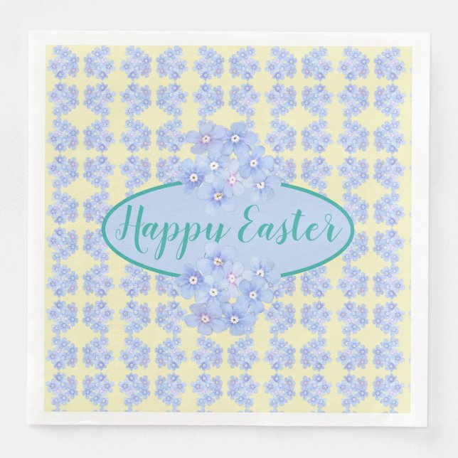 Bundles of Blue Bouquets Napkin (Front)