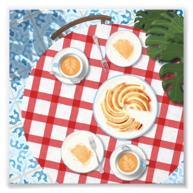 Bundt Cake and Coffee for Two Photo Print (Front)