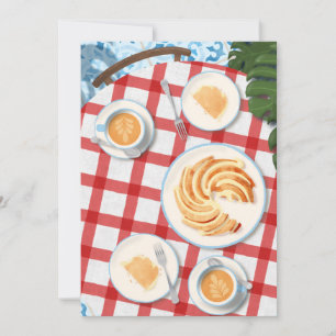 Bundt Cake and Coffee for Two Thank You Card