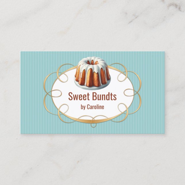 Bundt Cake Bakery Business Card (Front)