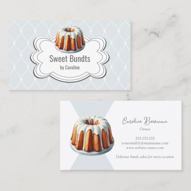 Bundt Cake Bakery Business Card (Front/Back)