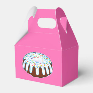 Bundt Cake with Sprinkles Favour Box