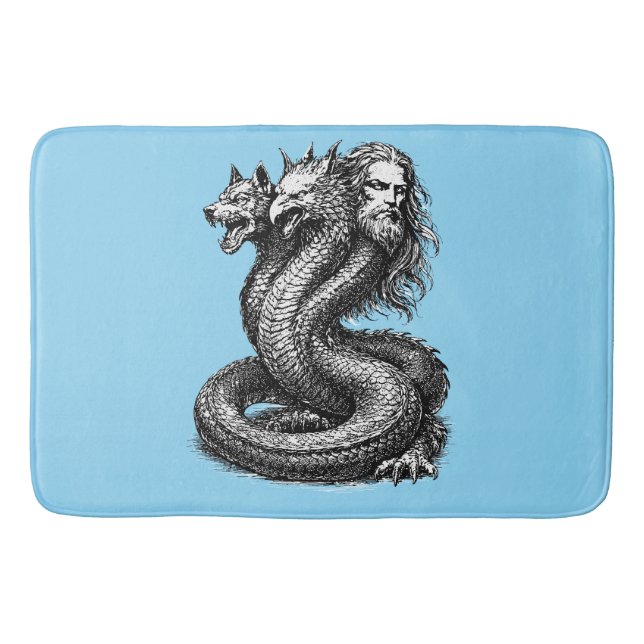 Bune Demon Three Faces, One Power Bath Mat (Front)