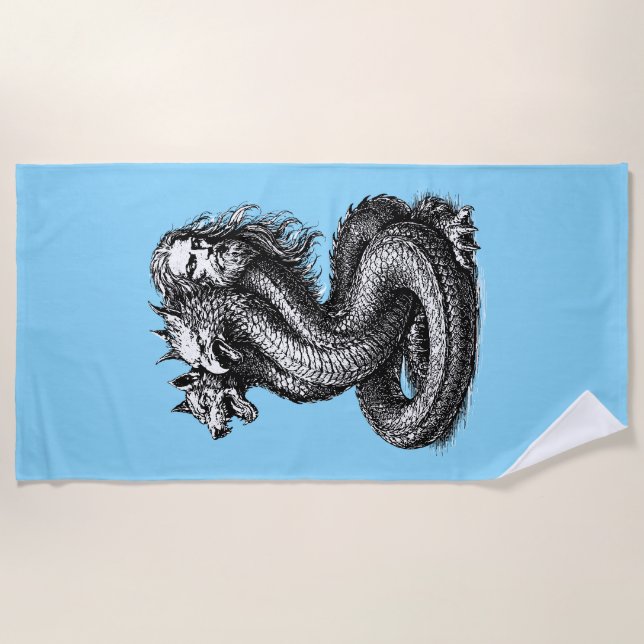 Bune Demon Three Faces, One Power Beach Towel (Front)