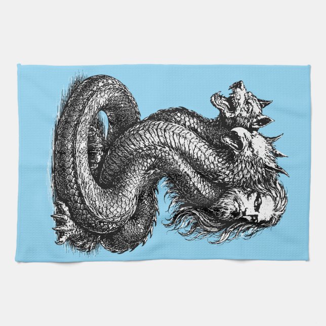 Bune Demon Three Faces, One Power Tea Towel (Horizontal)