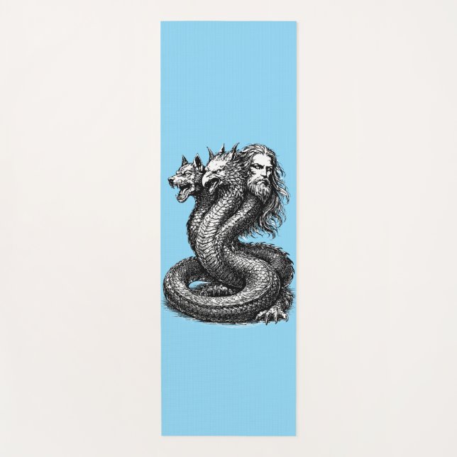 Bune Demon Three Faces, One Power Yoga Mat (Front)
