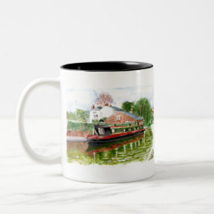 Bungalow and Narrowboat The Wharf Two-Tone Coffee Mug