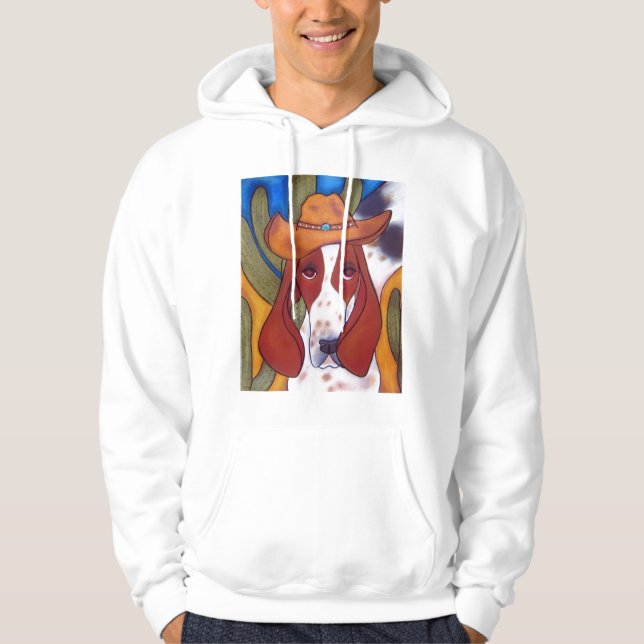Bungalowart.com Desert Hound Hooded Sweatshirt (Front)