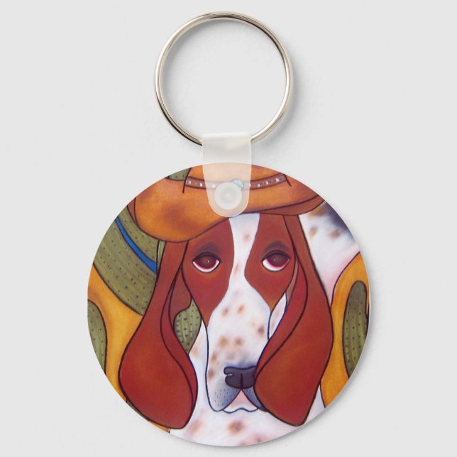 Bungalowart.com Desert Hound Keychain (Front)