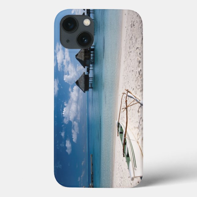 Bungalows from beach Motu Toopua Case-Mate iPhone Case (Back)