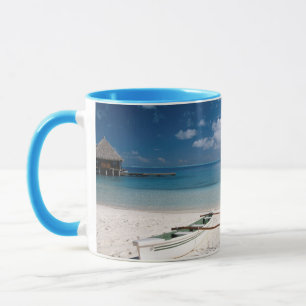 Bungalows from beach Motu Toopua Mug