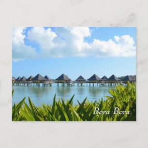 Bungalows in Bora Bora Postcard
