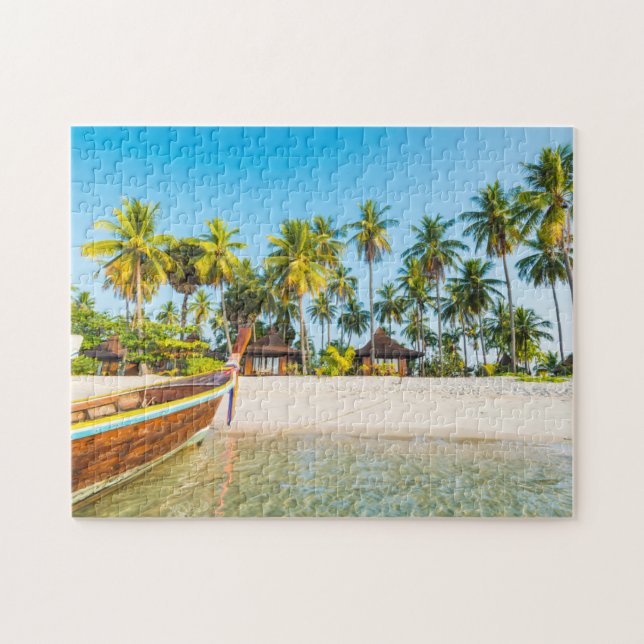 Bungalows on the Beach | Ko Mook, Thailand Jigsaw Puzzle (Horizontal)