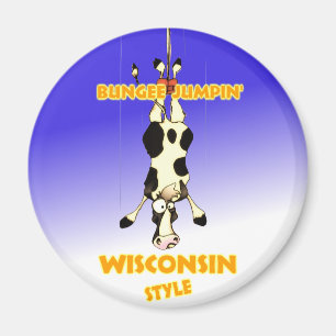 Bungee Jumpin' Wisconsin style Magnet