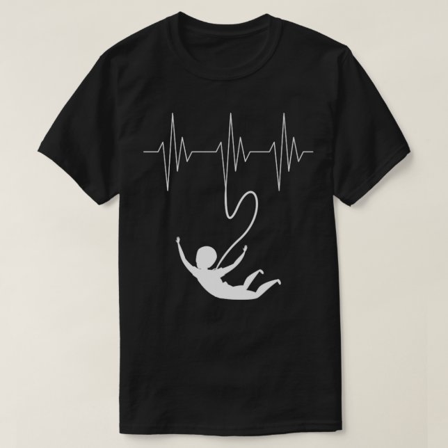 Bungee Jumping Heartbeat Bungeejumping gift T-Shirt (Design Front)