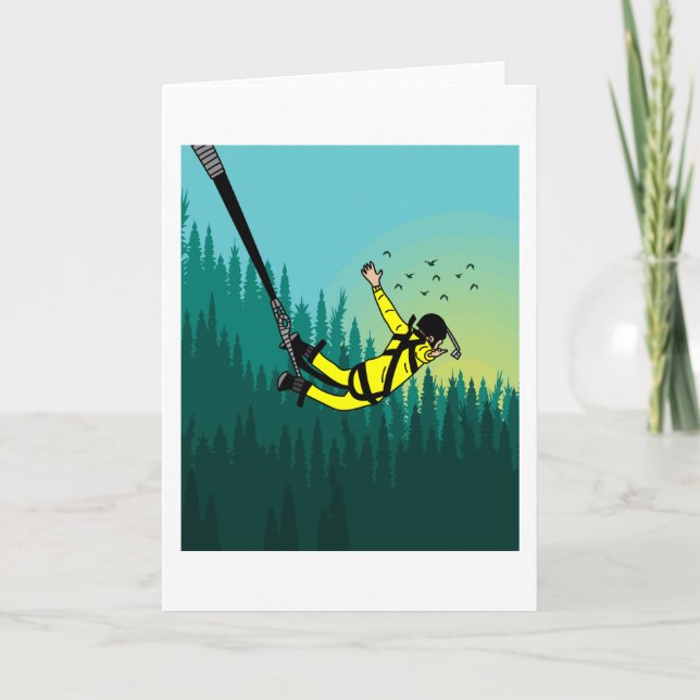 Bungee Jumping Jump To Freedom Card (Front)