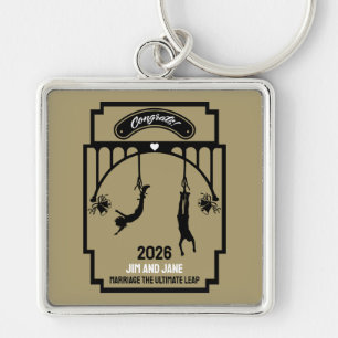 Bungee Jumping Wedding Gift Key Ring