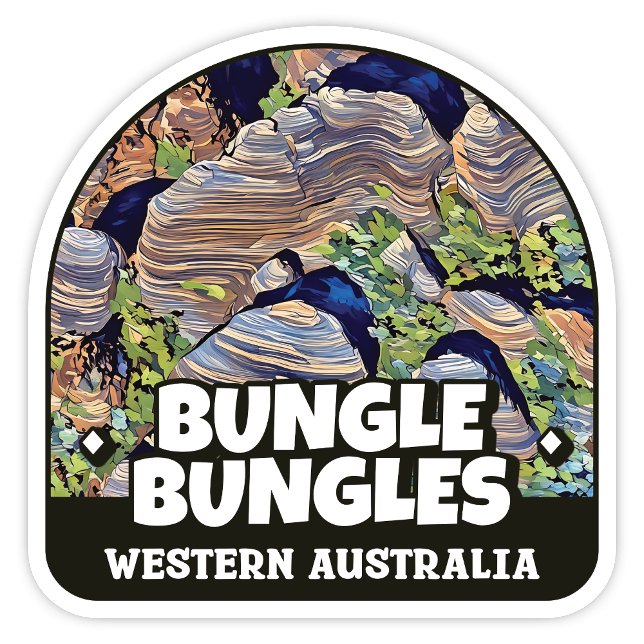 Bungle Bungles, Western Australia Sticker (Bungle Bungles Western Australia arch shaped sticker)