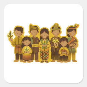 Bunian/Sebabah People Square Sticker