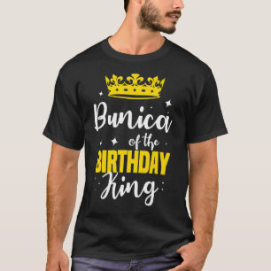 Bunica Of The Birthday King Party Crown Bday Celeb T-Shirt