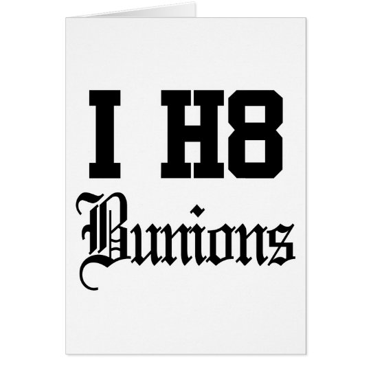 bunions card