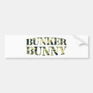 BUNKER BUNNY CAMO / CAMOUFLAGE BUMPER STICKER