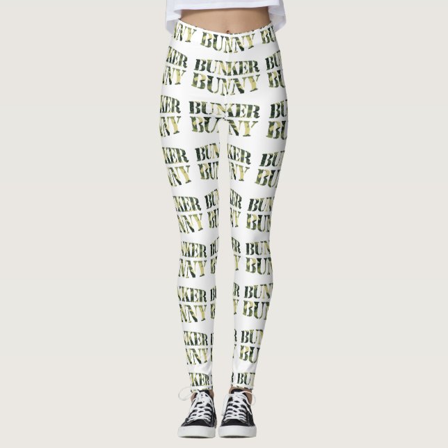 BUNKER BUNNY CAMO / CAMOUFLAGE LEGGINGS (Front)