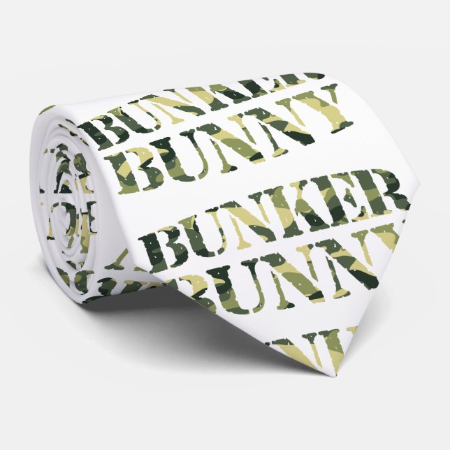 BUNKER BUNNY CAMO / CAMOUFLAGE TIE (Rolled)