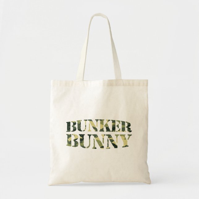 BUNKER BUNNY CAMO / CAMOUFLAGE TOTE BAG (Front)