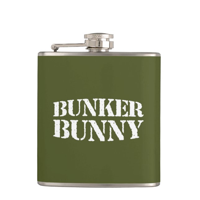 BUNKER BUNNY HIP FLASK (Front)