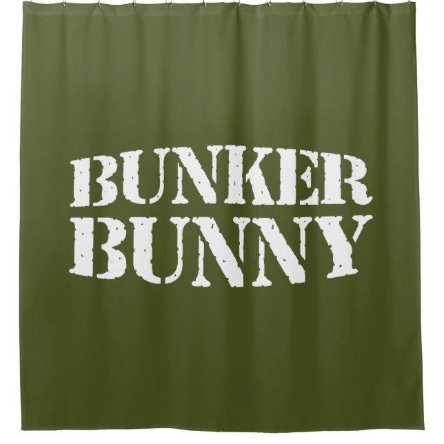 BUNKER BUNNY SHOWER CURTAIN (Front)