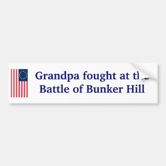 Bunker Hill. Bumper Sticker