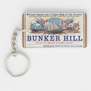 Bunker Hill Clipper sailing 1853 Key Ring