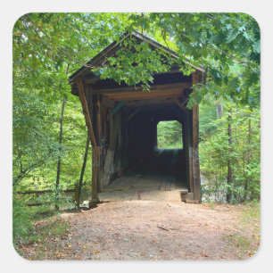 Bunker Hill Covered Bridge Square Sticker