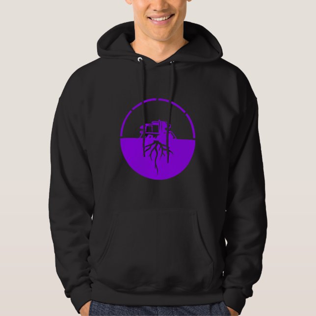 bunker logo (purple) hoodie (Front)