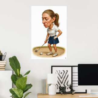 Bunker Trouble - Golf Art Print