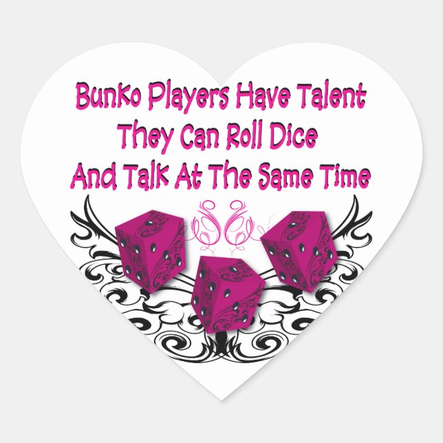 Bunko players have talent heart sticker (Front)