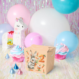 Bunnies and Carrots 2nd Birthday Party Favour Box