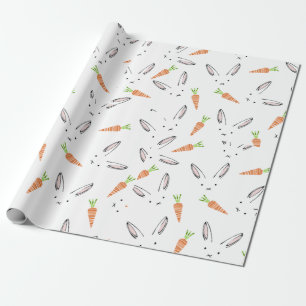 Bunnies and Carrots Wrapping Paper