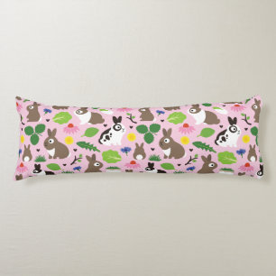 Bunnies And Their Treats Body Cushion