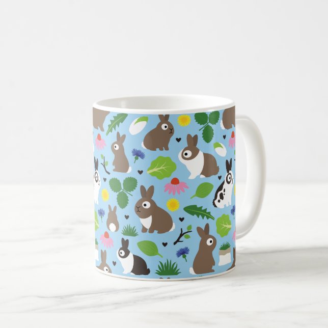 Bunnies And Their Treats Coffee Mug (Front Right)