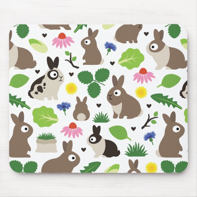 Bunnies And Their Treats Mouse Mat (Front)