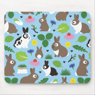 Bunnies And Their Treats Mouse Mat